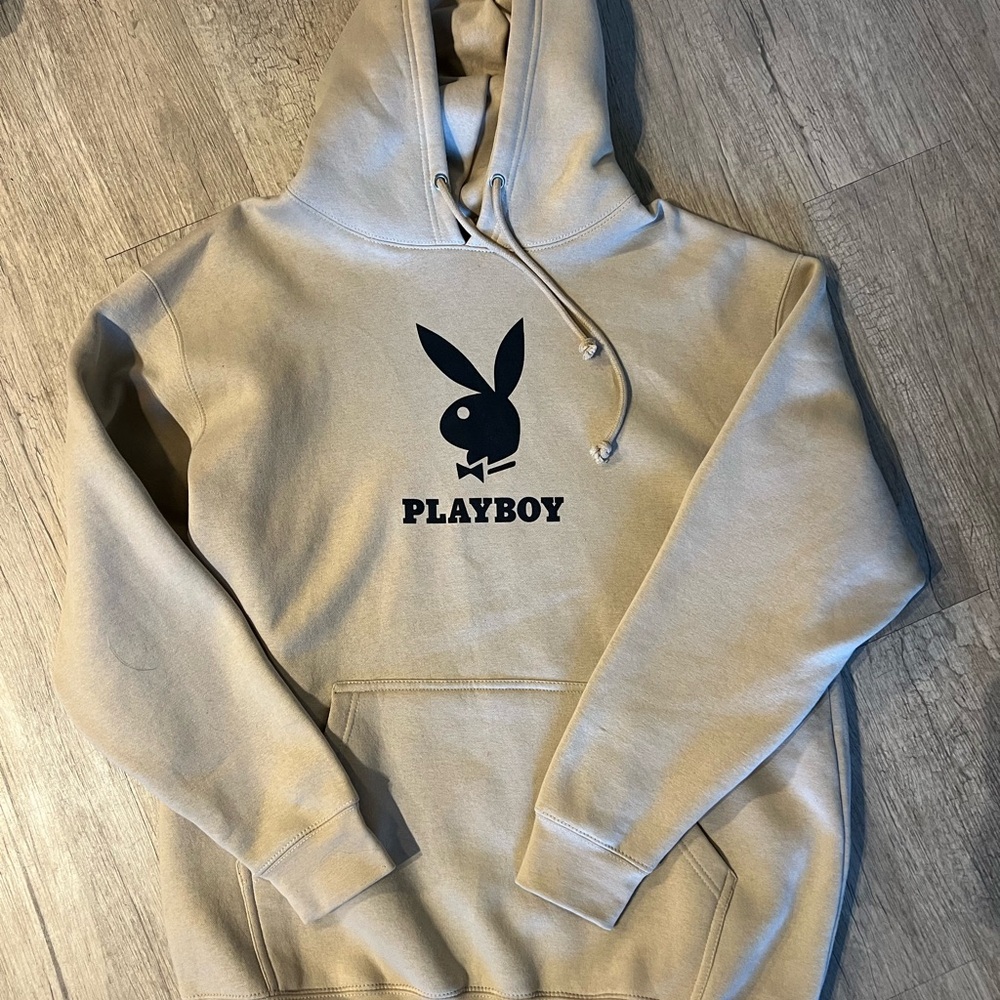 Playboy Logo Hoodie - Tan Hoodie for Men XL